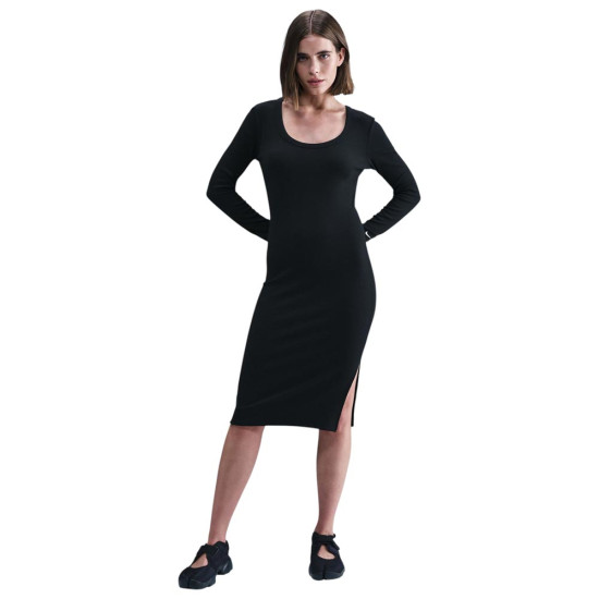Nike Γυναικείο φόρεμα Sportswear Chill Knit Tight Midi Mini-Rib Dress